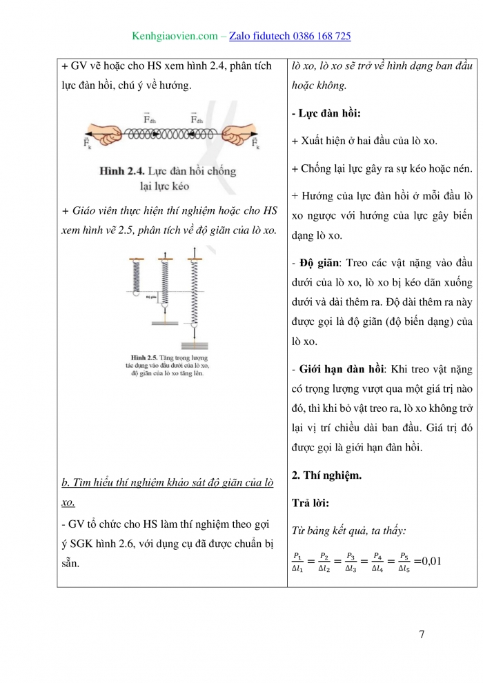 Giáo án và PPT Vật lí 10 cánh diều Bài 2: Sự biến dạng