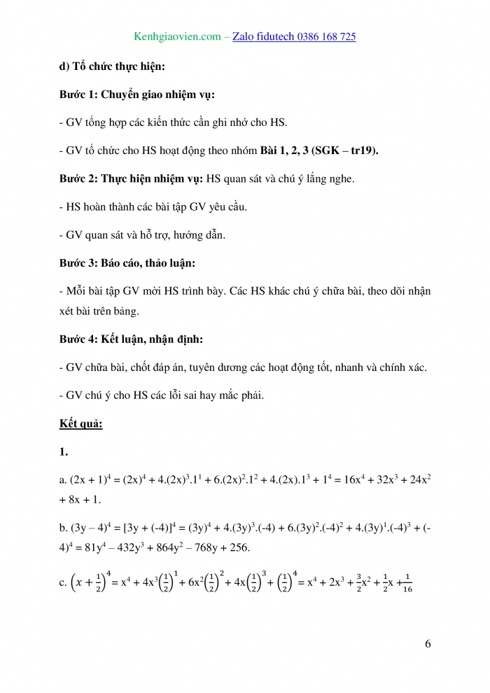 Giáo án và PPT Toán 10 cánh diều Bài 4: Nhị thức Newton