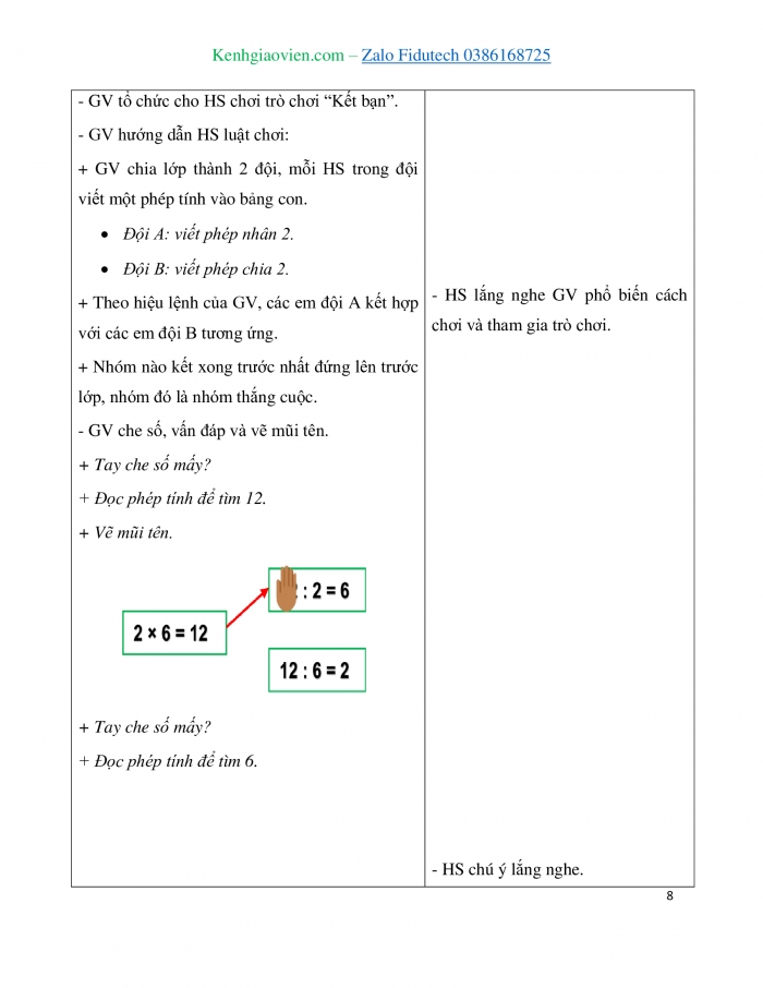 Giáo án và PPT Toán 3 kết nối Bài 13: Tìm thành phần trong phép nhân, phép chia