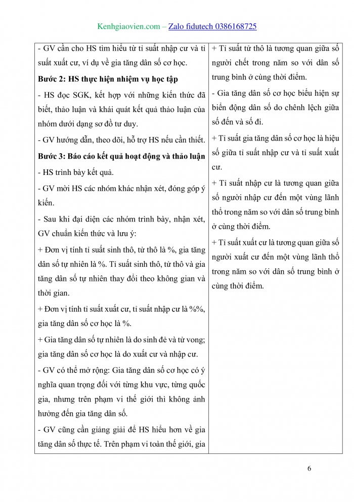 Giáo án và PPT Địa lí 10 cánh diều Bài 16: Dân số và gia tăng dân số. Cơ cấu dân số