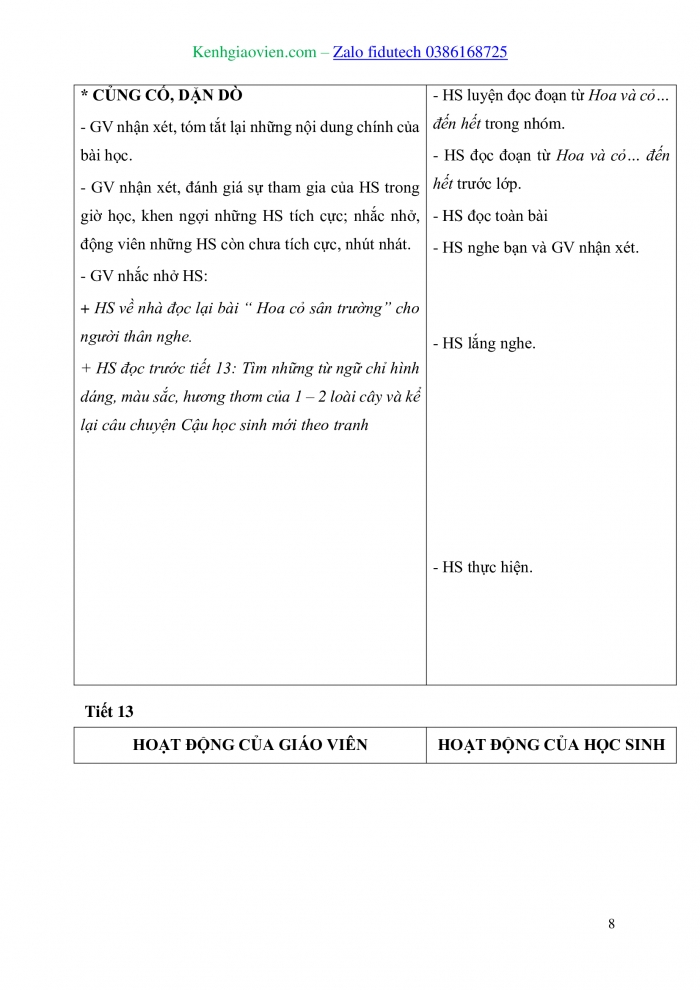 Giáo án và PPT Tiếng Việt 3 chân trời Bài 4: Hoa cỏ sân trường; Đọc - kể Cậu học sinh mới; Điền thông tin và tờ khai in sẵn