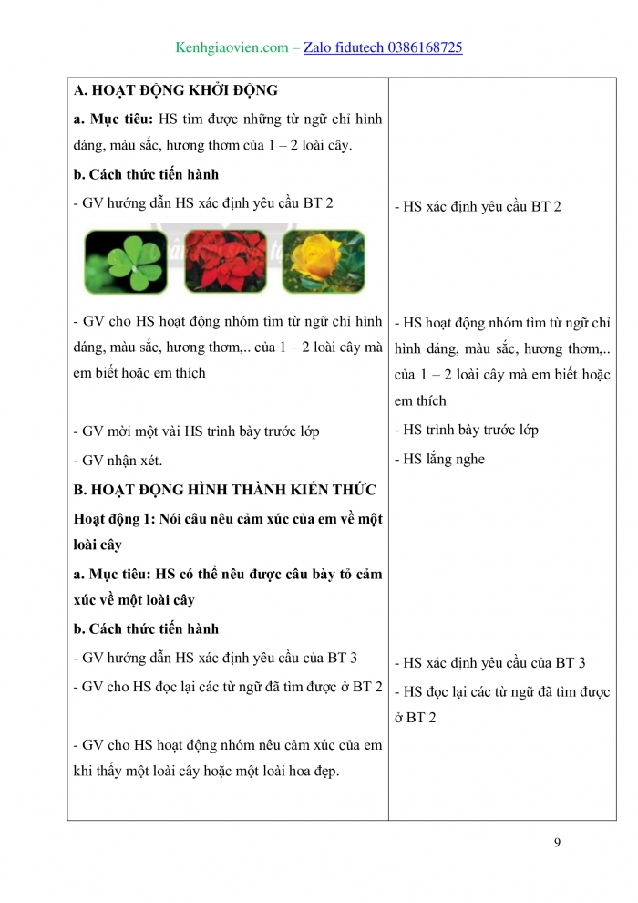 Giáo án và PPT Tiếng Việt 3 chân trời Bài 4: Hoa cỏ sân trường; Đọc - kể Cậu học sinh mới; Điền thông tin và tờ khai in sẵn