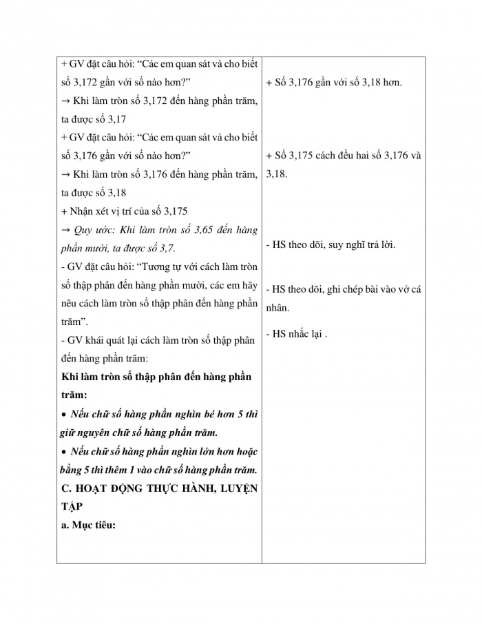 Giáo án và PPT Toán 5 cánh diều bài 19: Làm tròn số thập phân