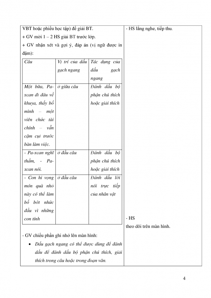 Giáo án và PPT Tiếng Việt 5 cánh diều Bài 2: Dấu gạch ngang