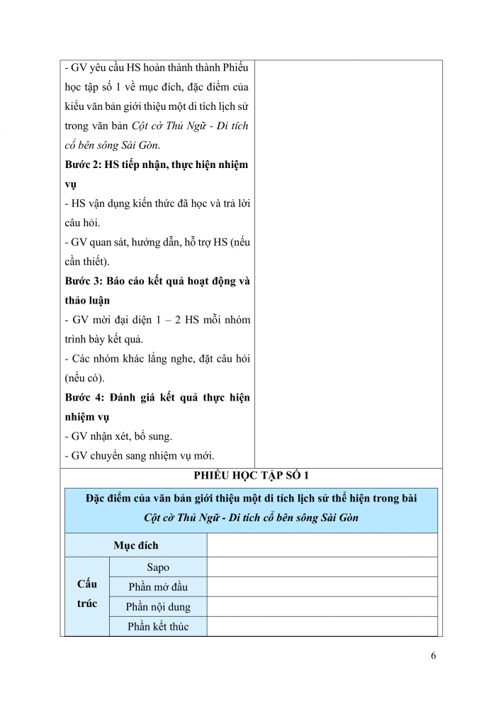 Giáo án và PPT Ngữ văn 9 chân trời bài 3: Cột cờ Thủ Ngữ - di tích cổ bên sông Sài Gòn (Theo Ngô Nam)