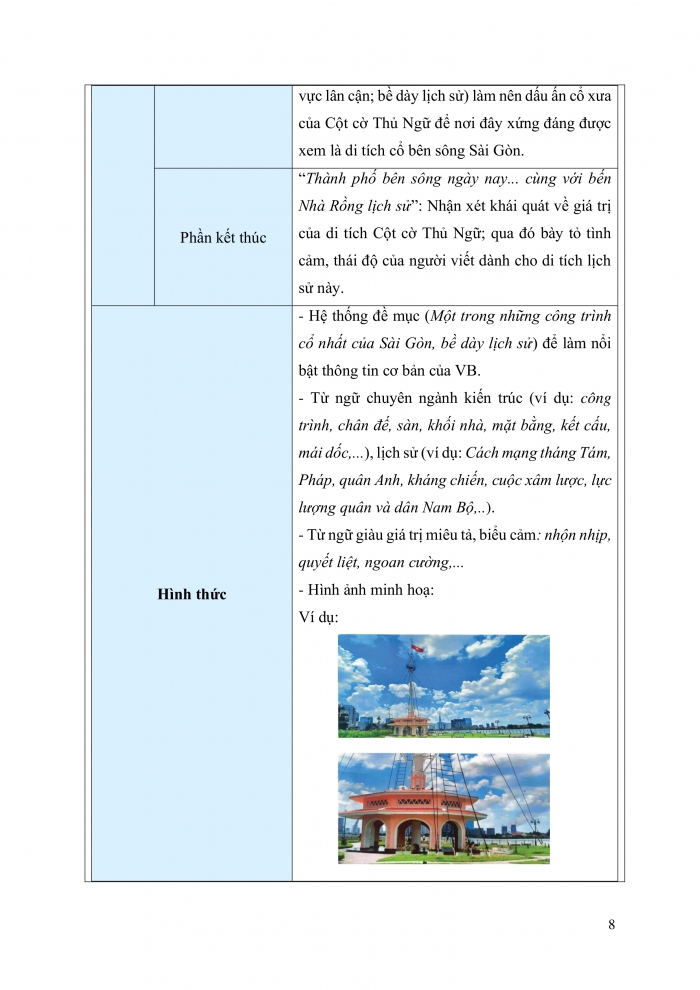 Giáo án và PPT Ngữ văn 9 chân trời bài 3: Cột cờ Thủ Ngữ - di tích cổ bên sông Sài Gòn (Theo Ngô Nam)