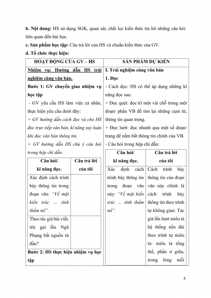 Giáo án và PPT Ngữ văn 9 chân trời bài 3: Ngọ Môn (Theo Lê Đình Phúc)