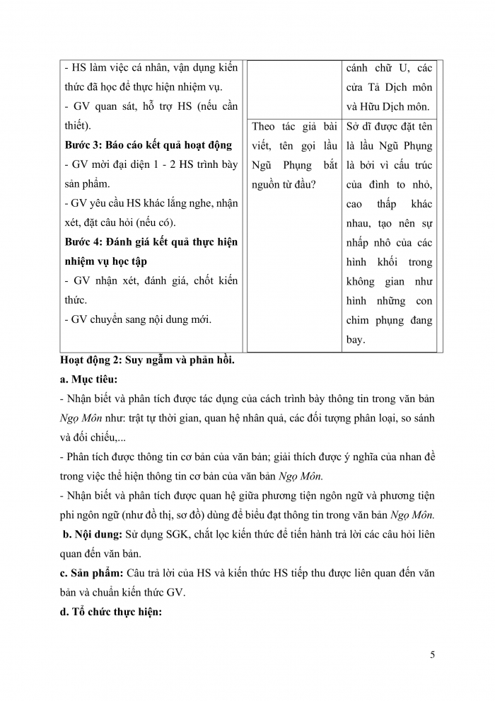 Giáo án và PPT Ngữ văn 9 chân trời bài 3: Ngọ Môn (Theo Lê Đình Phúc)