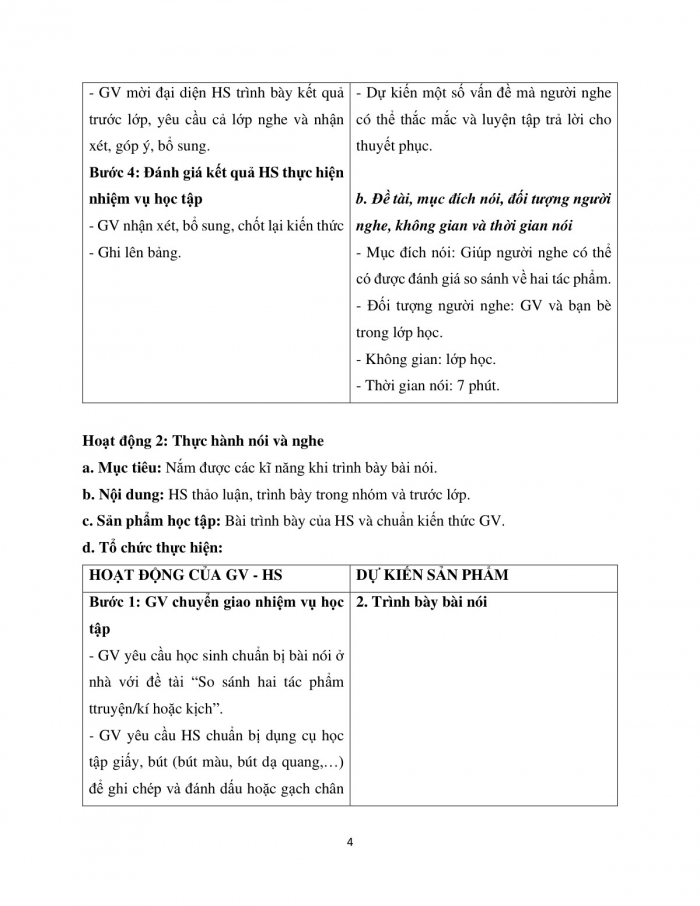 Giáo án và PPT Ngữ văn 12 chân trời bài 3: Trình bày so sánh, đánh giá hai tác phẩm truyện/ kí hoặc kịch