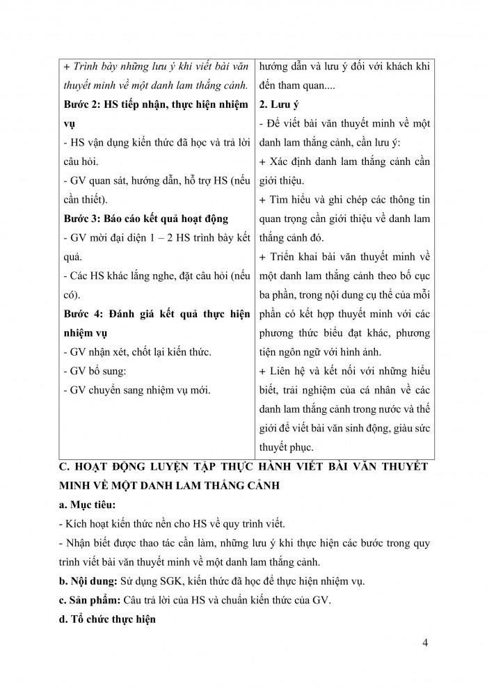 Giáo án và PPT Ngữ văn 9 cánh diều bài 3: Viết văn bản thuyết minh về một danh lam thắng cảnh