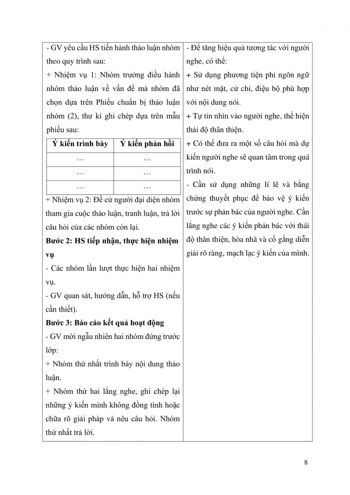 Giáo án và PPT Ngữ văn 9 cánh diều bài 4: Thảo luận về một vấn đề đáng quan tâm trong đời sống