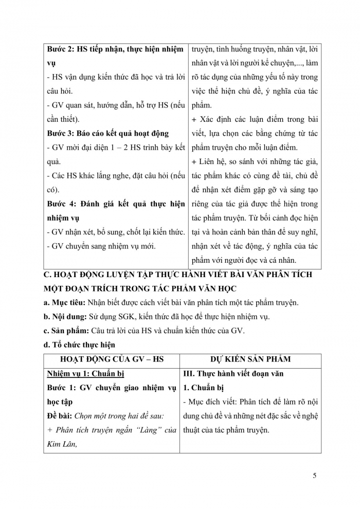 Giáo án và PPT Ngữ văn 9 cánh diều bài 4: Phân tích một tác phẩm truyện