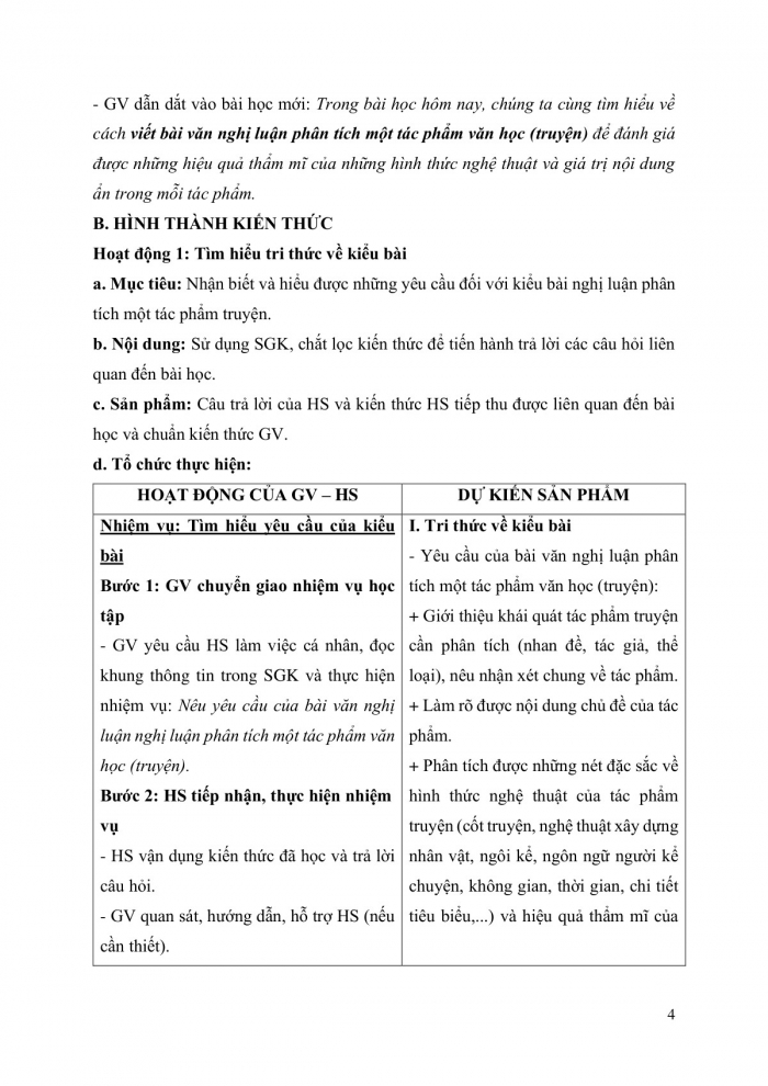 Giáo án và PPT Ngữ văn 9 kết nối Bài 4: Viết bài văn nghị luận phân tích một tác phẩm văn học (truyện)