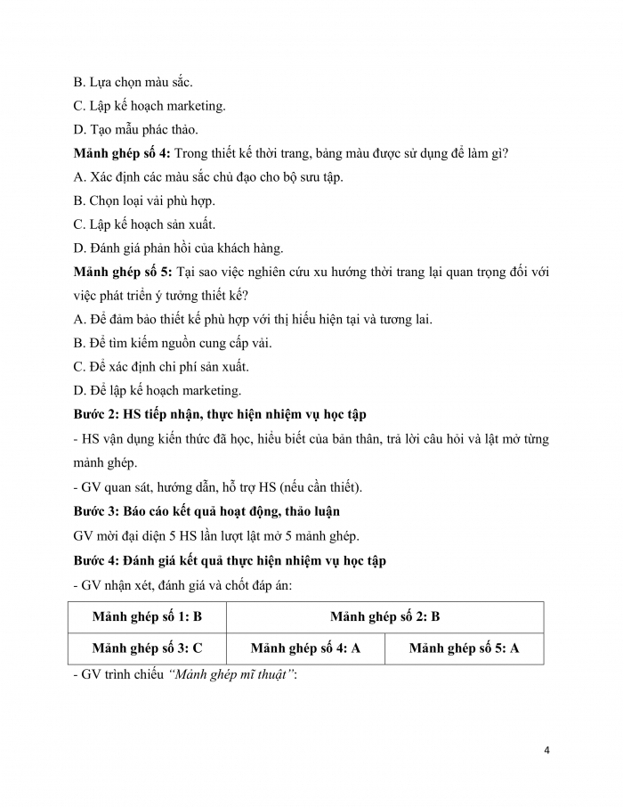 Giáo án và PPT Mĩ thuật 9 cánh diều bài 4: Ý tưởng thiết kế thời trang