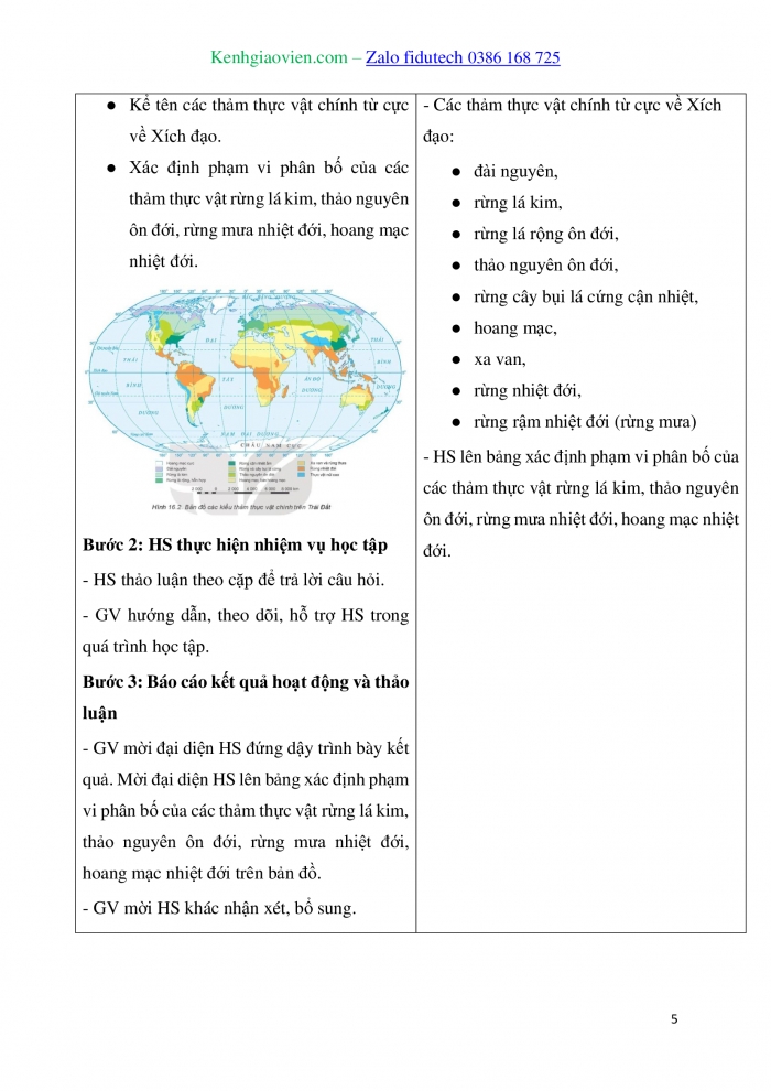 Giáo án và PPT Địa lí 10 kết nối Bài 16: Thực hành Tìm hiểu sự phân bố đất và sinh vật trên Trái Đất