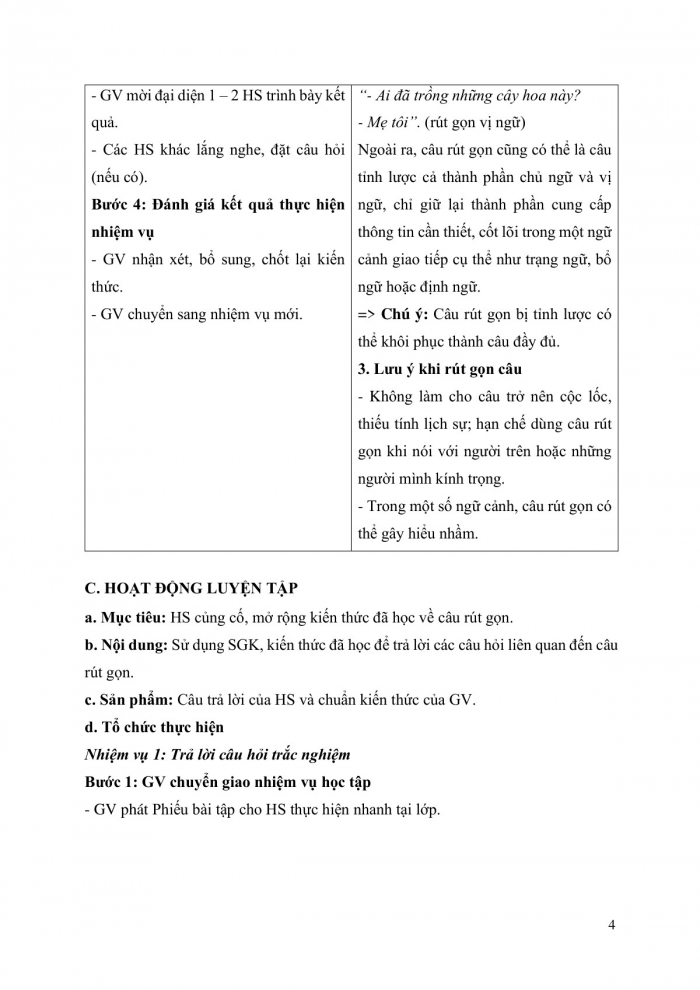 Giáo án và PPT Ngữ văn 9 kết nối Bài 5: Thực hành tiếng Việt (1)