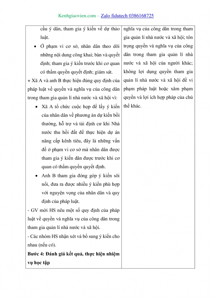 Giáo án và PPT Kinh tế pháp luật 11 chân trời Bài 13: Quyền và nghĩa vụ công dân trong tham gia quản lí nhà nước và xã hội