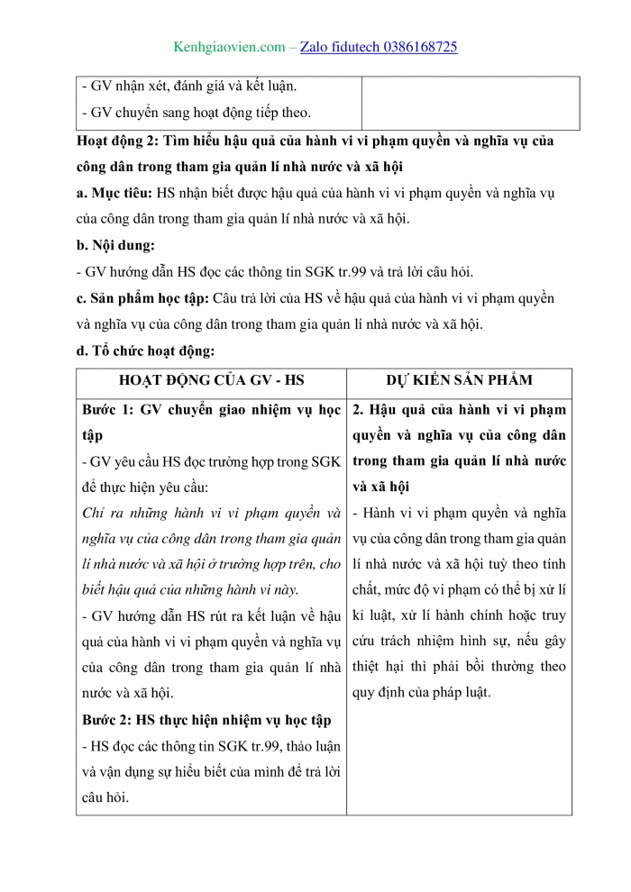 Giáo án và PPT Kinh tế pháp luật 11 chân trời Bài 13: Quyền và nghĩa vụ công dân trong tham gia quản lí nhà nước và xã hội