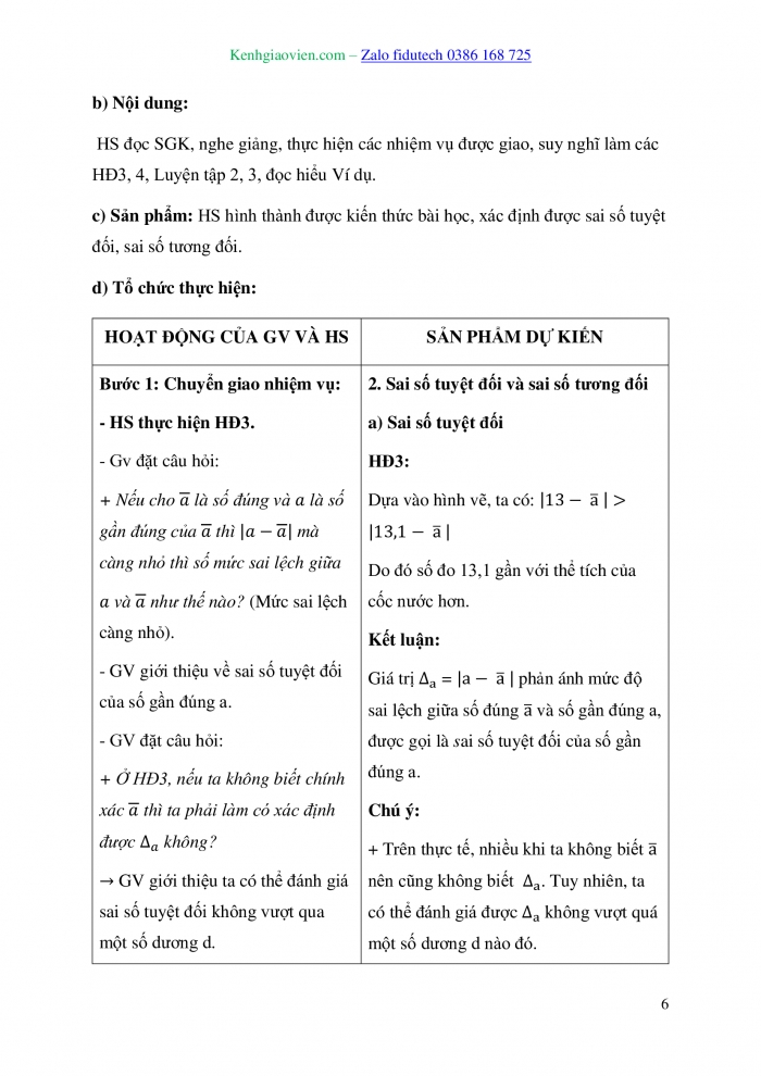 Giáo án và PPT Toán 10 kết nối Bài 12: Số gần đúng và sai số