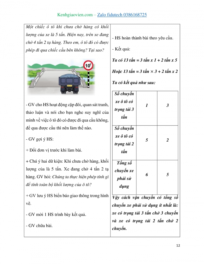 Giáo án và PPT Toán 4 cánh diều Bài 14: Yến, tạ, tấn