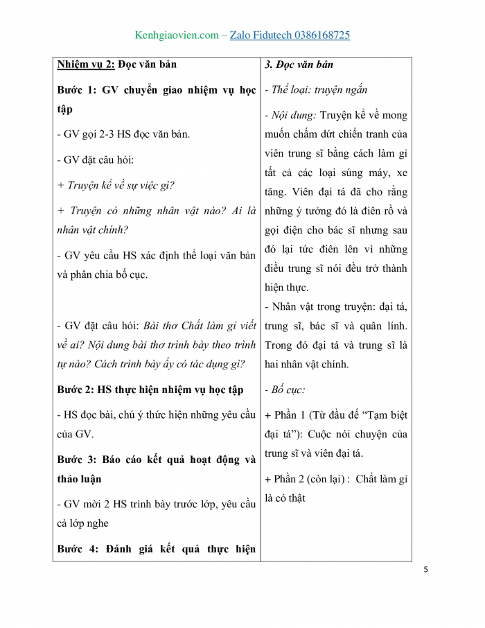 Giáo án và PPT Ngữ văn 7 cánh diều Bài 3: Chất làm gỉ (Rây Brét-bơ-ry)