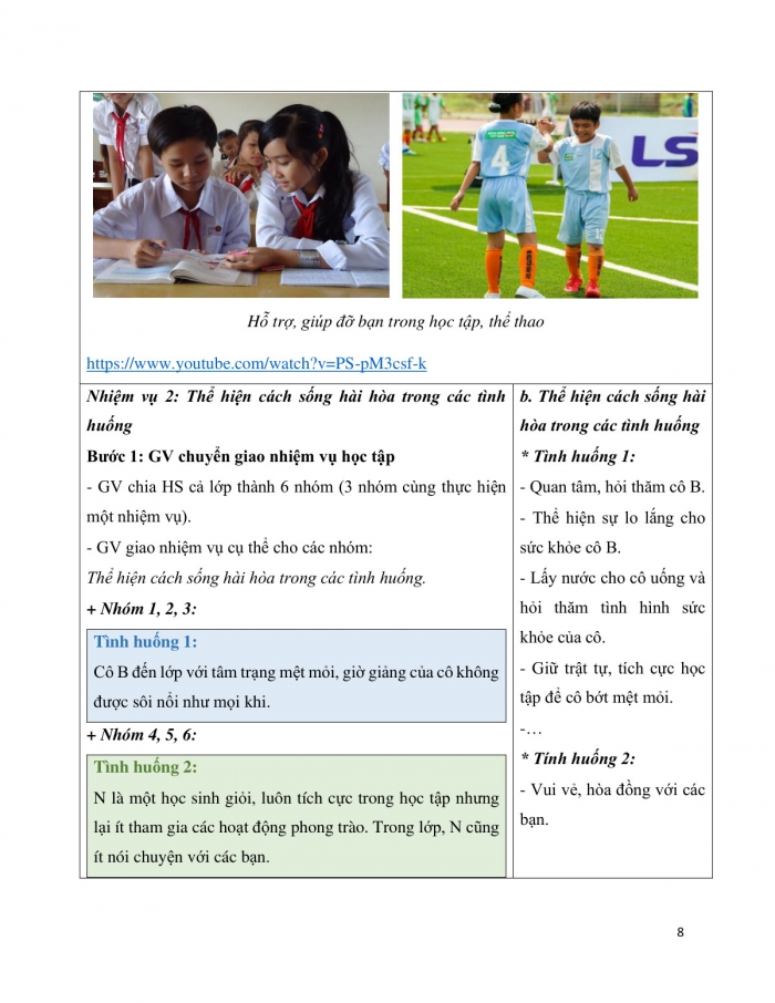 Giáo án và PPT Hoạt động trải nghiệm 9 chân trời bản 1 Chủ đề 3: Góp phần xây dựng văn hoá nhà trường - Tuần 10