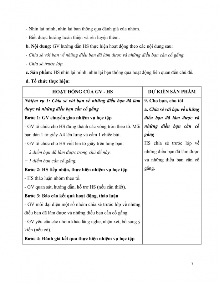 Giáo án và PPT Hoạt động trải nghiệm 9 chân trời bản 1 Chủ đề 3: Góp phần xây dựng văn hoá nhà trường - Tuần 12