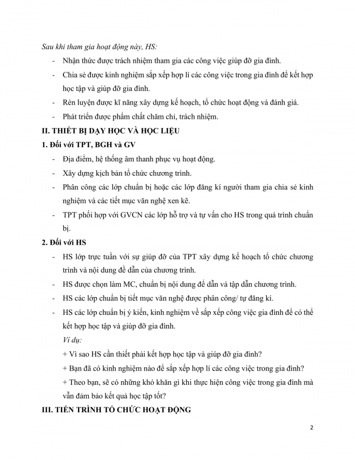 Giáo án và PPT Hoạt động trải nghiệm 9 chân trời bản 1 Chủ đề 4: Góp phần xây dựng gia đình hạnh phúc - Tuần 13