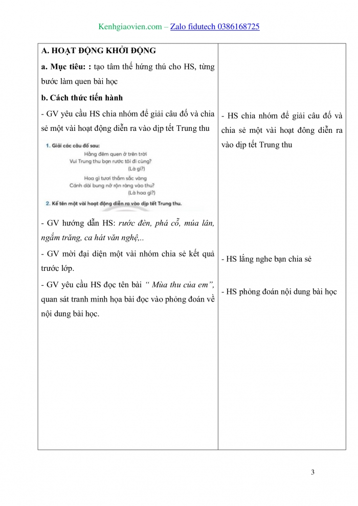 Giáo án và PPT Tiếng Việt 3 chân trời Bài 3: Mùa thu của em, Nghe - viết Cậu học sinh mới, Viết hoa địa danh Việt Nam, Phân biệt ch/tr, ươc/ươt; Luyện tập về từ chỉ sự vật, đặc điểm, Luyện tập câu kể