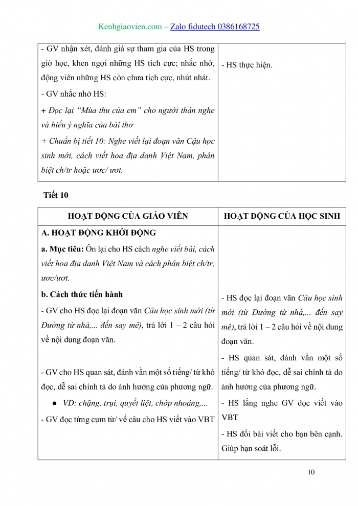 Giáo án và PPT Tiếng Việt 3 chân trời Bài 3: Mùa thu của em, Nghe - viết Cậu học sinh mới, Viết hoa địa danh Việt Nam, Phân biệt ch/tr, ươc/ươt; Luyện tập về từ chỉ sự vật, đặc điểm, Luyện tập câu kể