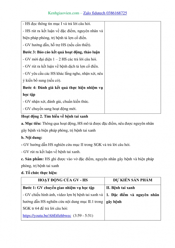 Giáo án và PPT Công nghệ chăn nuôi 11 kết nối Bài 12: Một số bệnh phổ biến ở lợn và biện pháp phòng, trị