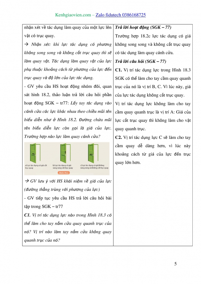 Giáo án và PPT KHTN 8 kết nối Bài 17: Lực đẩy Archimedes