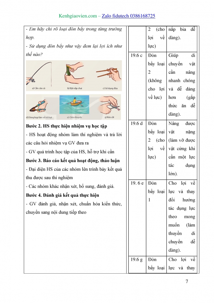 Giáo án và PPT KHTN 8 kết nối Bài 19: Đòn bẩy và ứng dụng