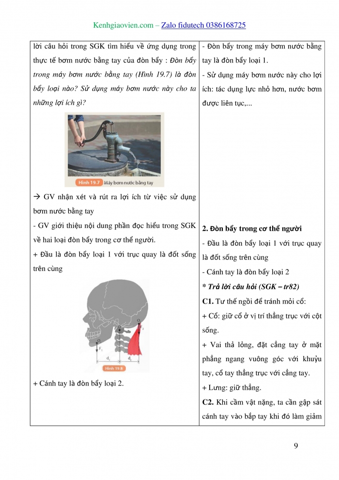 Giáo án và PPT KHTN 8 kết nối Bài 19: Đòn bẩy và ứng dụng