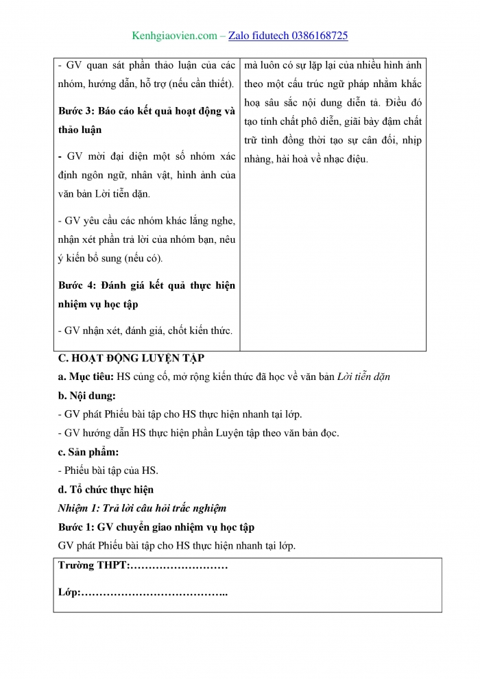 Giáo án và PPT Ngữ văn 11 kết nối Bài 4: Lời tiễn dặn (Trích Tiễn dặn người yêu – truyện thơ dân tộc Thái)