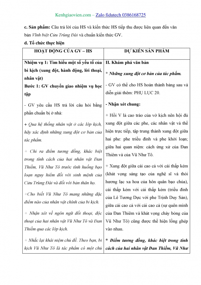 Giáo án và PPT Ngữ văn 11 kết nối Bài 5: Vĩnh biệt Cửu Trùng Đài (Trích Vũ Như Tô – Nguyễn Huy Tưởng)