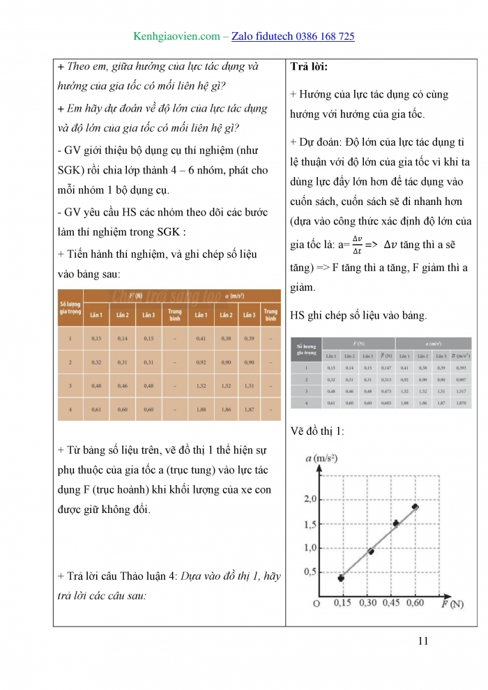 Giáo án và PPT Vật lí 10 chân trời Bài 10: Ba định luật Newton về chuyển động