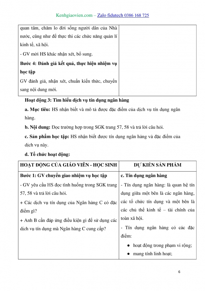 Giáo án và PPT Kinh tế pháp luật 10 chân trời Bài 10: Cách sử dụng các dịch vụ tín dụng