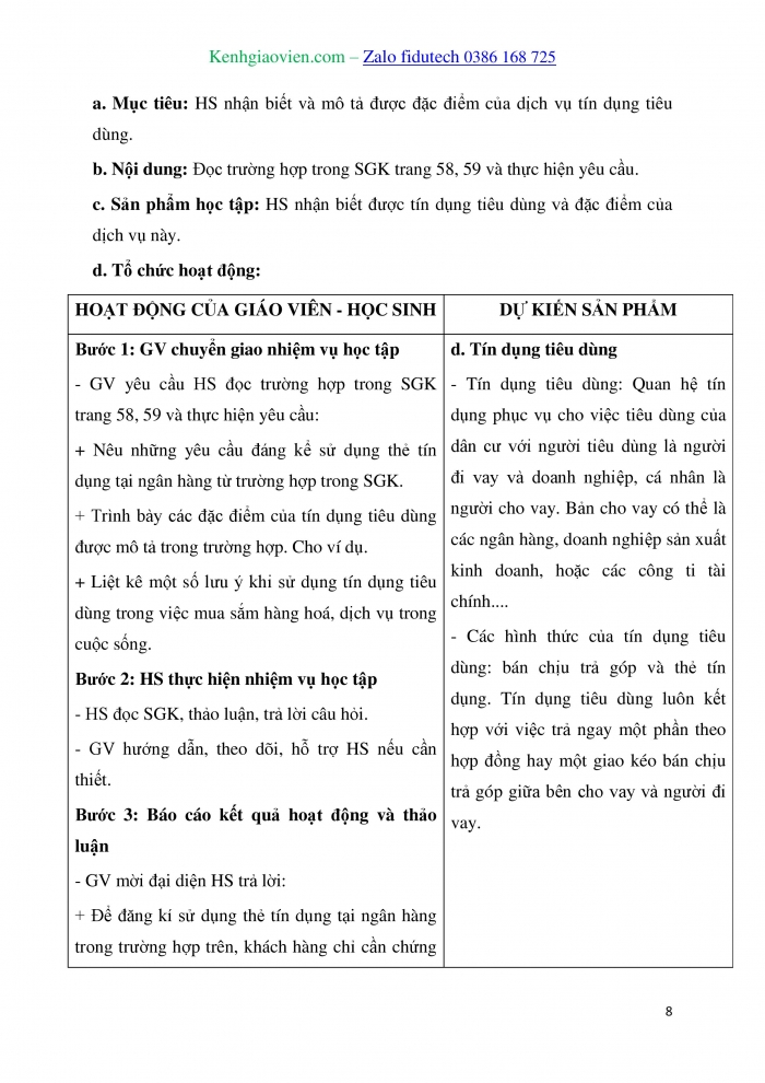 Giáo án và PPT Kinh tế pháp luật 10 chân trời Bài 10: Cách sử dụng các dịch vụ tín dụng