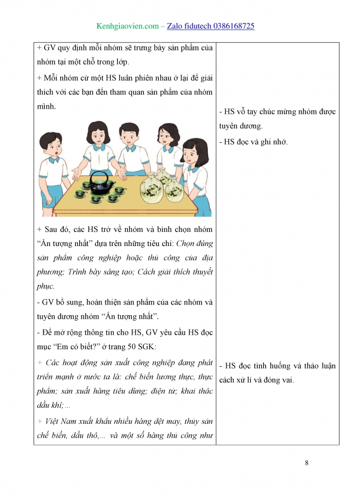 Giáo án và PPT Tự nhiên và Xã hội 3 cánh diều Bài 10: Hoạt động sản xuất công nghiệp và thủ công