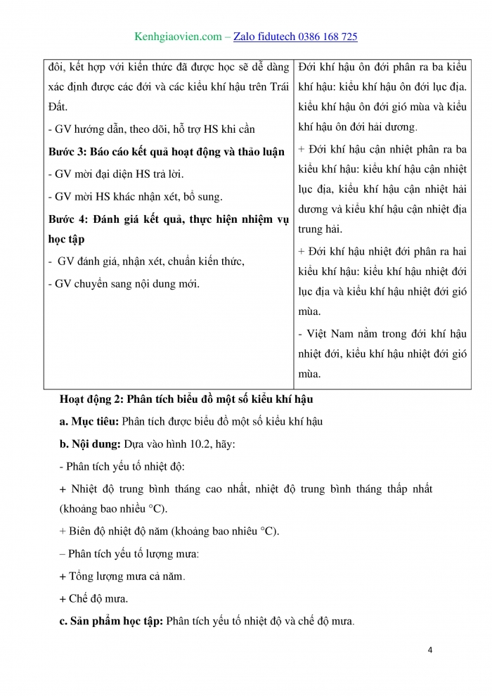 Giáo án và PPT Địa lí 10 kết nối Bài 10: Thực hành Đọc bản đồ các đới và các kiểu khí hậu trên Trái Đất, phân tích biểu đồ một số kiểu khí hậu