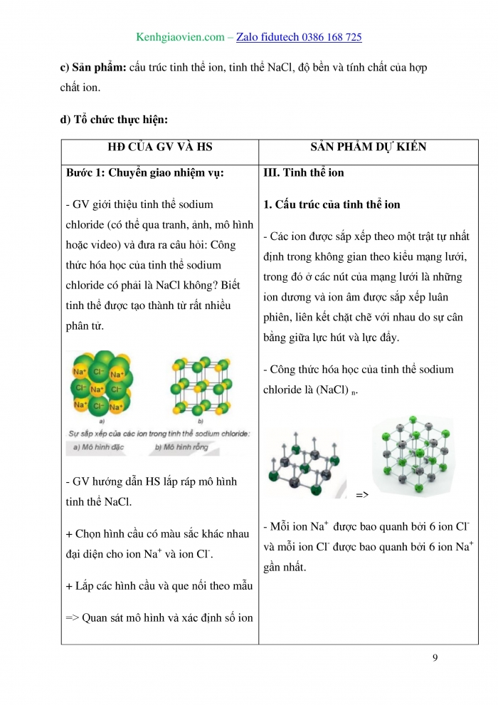 Giáo án và PPT Hoá học 10 kết nối Bài 11: Liên kết ion