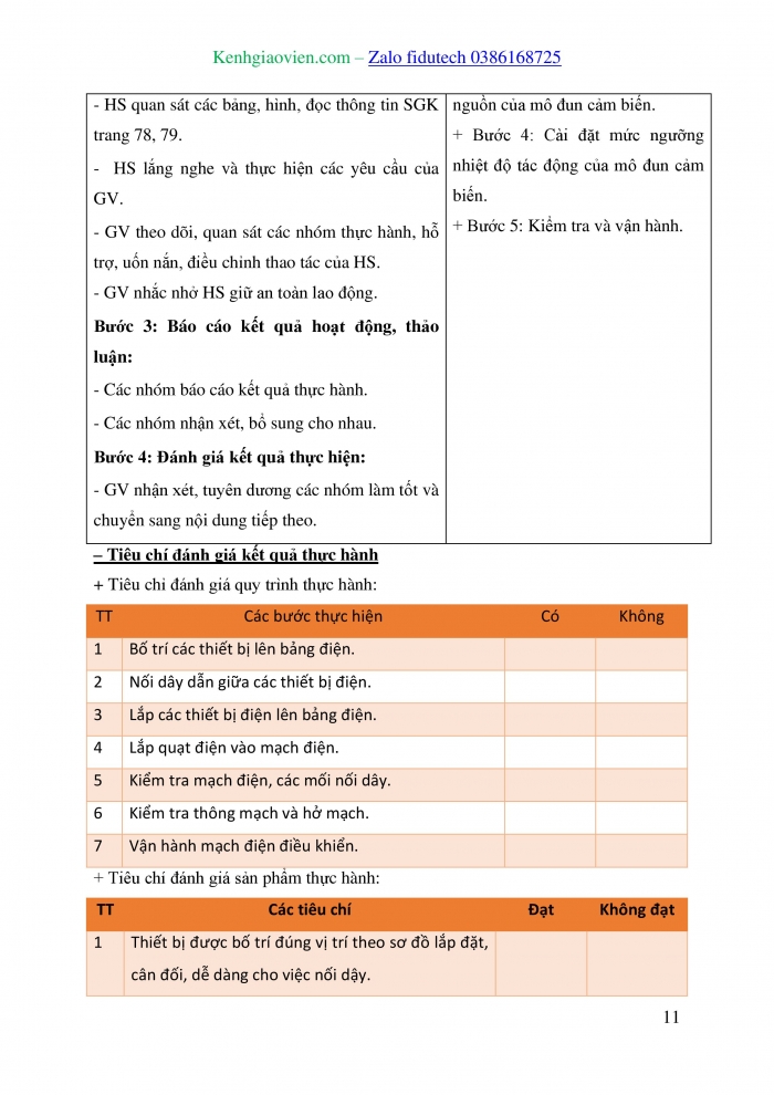 Giáo án và PPT Công nghệ 8 chân trời Bài 11: Thực hành lắp mạch điện điều khiển đơn giản