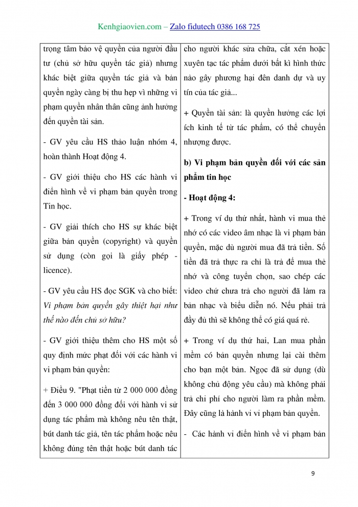 Giáo án và PPT Tin học 10 kết nối Bài 11: Ứng xử trên môi trường số. Nghĩa vụ tôn trọng bản quyền