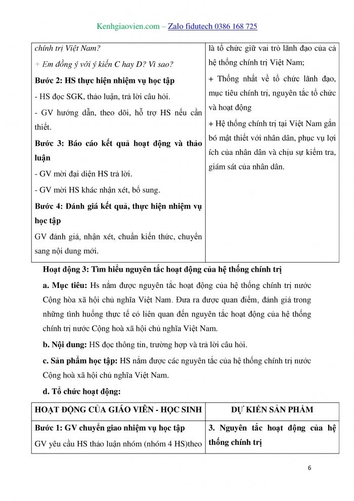 Giáo án và PPT Kinh tế pháp luật 10 chân trời Bài 12: Đặc điểm, cấu trúc và nguyên tắc hoạt động của hệ thống chính trị nước Cộng hoà xã hội chủ nghĩa Việt Nam