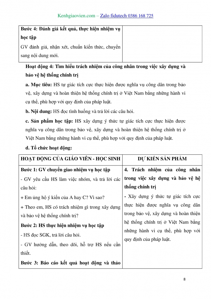 Giáo án và PPT Kinh tế pháp luật 10 chân trời Bài 12: Đặc điểm, cấu trúc và nguyên tắc hoạt động của hệ thống chính trị nước Cộng hoà xã hội chủ nghĩa Việt Nam