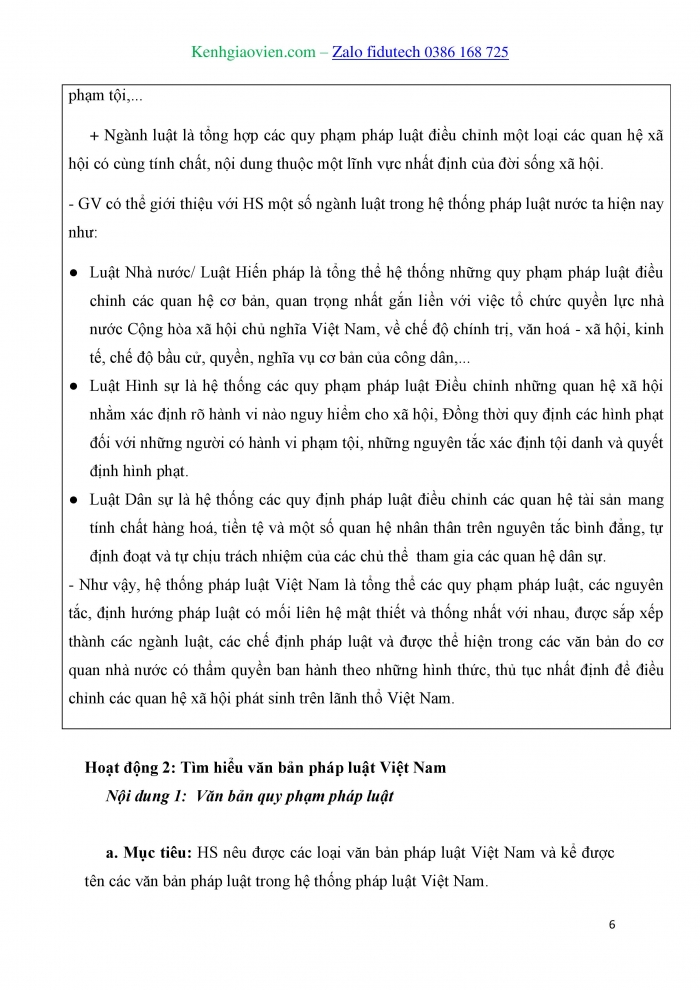 Giáo án và PPT Kinh tế pháp luật 10 kết nối Bài 12: Hệ thống pháp luật và văn bản pháp luật Việt Nam