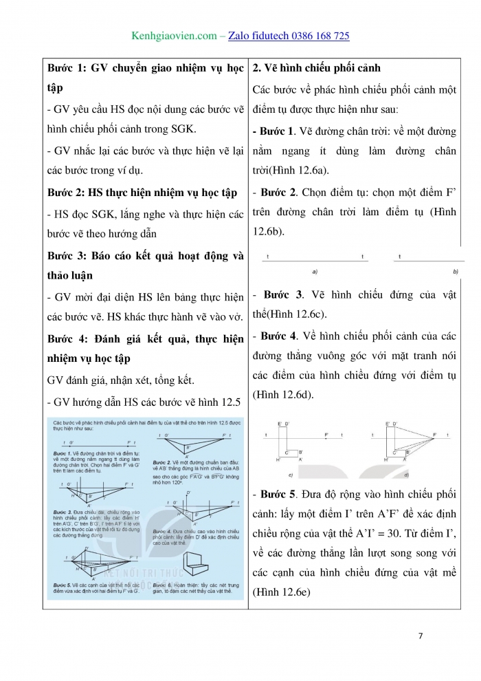 Giáo án và PPT Thiết kế và Công nghệ 10 kết nối Bài 12: Hình chiếu phối cảnh