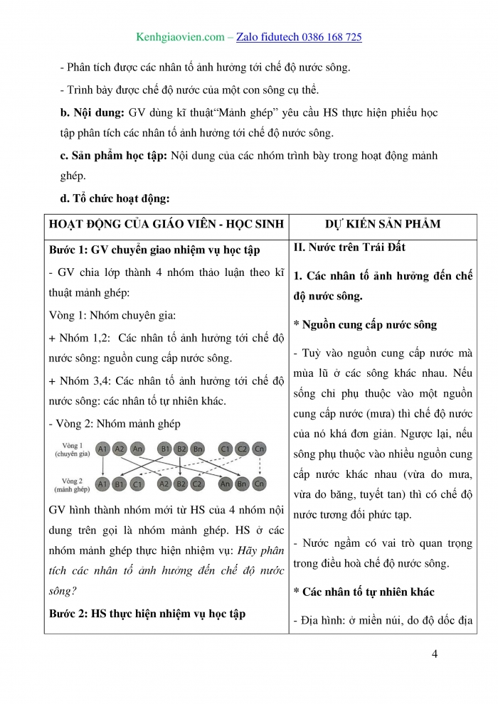 Giáo án và PPT Địa lí 10 chân trời Bài 12: Thuỷ quyền, nước trên lục địa