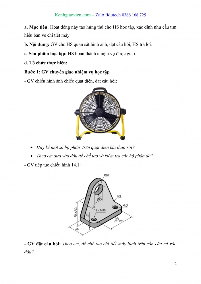 Giáo án và PPT Thiết kế và Công nghệ 10 cánh diều Bài 14: Bản vẽ chi tiết